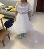 小咔衣濃女童生日主持人公主裙花童婚紗小女孩晚禮服兒童鋼琴演出服春夏季 白色前短后長 120 曬單實拍圖