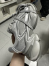 駱駝（CAMEL）銀星老爹鞋女網面拼接厚底增高休閑鞋 L26S283083 銀色 37 曬單實拍圖