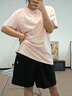 斯凱奇（Skechers）短袖女款夏季棉質(zhì)透氣T恤媽媽裝寬松大碼透氣半袖運(yùn)動(dòng)上衣 -01L4裸粉色【純棉透氣】 M /170 （男女同款，女生建議拍小一碼） 曬單實(shí)拍圖