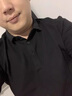 秋季翻領(lǐng)長(cháng)袖男純棉打底衫春秋款休閑男裝舒適百搭polo衫 黑色 XL 曬單實(shí)拍圖