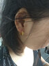 傾愛黃金耳環(huán)女999足金耳圈時尚車花金耳飾品送女友結(jié)婚告白七夕禮物 星光足金999耳環(huán) 曬單實拍圖