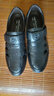 蜻蜓牌夏季男士真皮涼鞋牛皮透氣鏤空洞洞鞋防滑休閑中老年爸爸老人皮鞋 黑色 43 曬單實(shí)拍圖