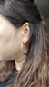 港風光面素耳圈銀耳環999純銀女2026新感時尚大圓臉適合925銀針 銀色 素圈耳環 5CM大號 S 曬單實拍圖