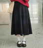歐貝汐毛呢半身裙女秋冬季新款高腰顯瘦a字寬松大擺復古遮跨中長(cháng)裙傘裙 杏色 M 曬單實(shí)拍圖