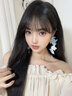 宜品達花朵流蘇耳環女氣質高級感小眾2026年新款無耳洞耳夾海邊度假耳飾 藍色花朵無耳洞耳夾款 曬單實拍圖