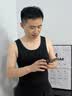 莫代爾120S高支背心男士高端無痕打底衣男工字跨欄運動健身白色老頭汗衫 1件裝(黑色) 【120S高支莫代爾】 L (170) 曬單實拍圖