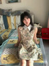 詩丹蕊復古襯衫領無袖連衣裙女夏季甜美千金風修身收腰蓬蓬公主短裙子 花色連衣裙 均碼 【可備注碼數】 曬單實拍圖