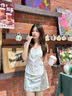 RANGWU連衣裙女夏裙子高級感2026新款夏季韓系穿搭多巴胺海邊度假碎花裙 韓系設計感襯衫+肌理感花色短裙 S 建議100斤以內 曬單實拍圖