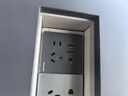 霍尼韋爾開(kāi)關(guān)插座面板全屋套餐家用五孔86型空調插座暗裝雙控睿翼T3云霧灰 Type-c+五孔雙USB(15W) 曬單實(shí)拍圖