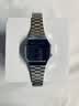 卡西歐（CASIO）復古小方塊手表 黑客帝國防水男士商務小黑表 男款腕表七夕禮物 A168WEM-1P 銀黑反顯 曬單實拍圖