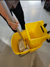 商用大號手動(dòng)下壓式單桶榨水車(chē)拖把桶保潔車(chē)擰水擠水桶拖地壓水車(chē) 單桶榨水車(chē) (24L)黃色 曬單實(shí)拍圖