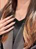 CHOMEL KINSEY「藍眼淚」水滴純銀項鏈女輕奢小眾精致滿鉆毛衣鏈七夕情人節禮物 藍眼淚項鏈【玫瑰禮盒】 曬單實拍圖