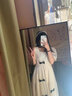A 21 FUNB女大童連衣裙少女夏裝12-15歲13女孩14高初中學生公主長裙子品牌 杏色 170 M(建議90-105斤) 曬單實拍圖