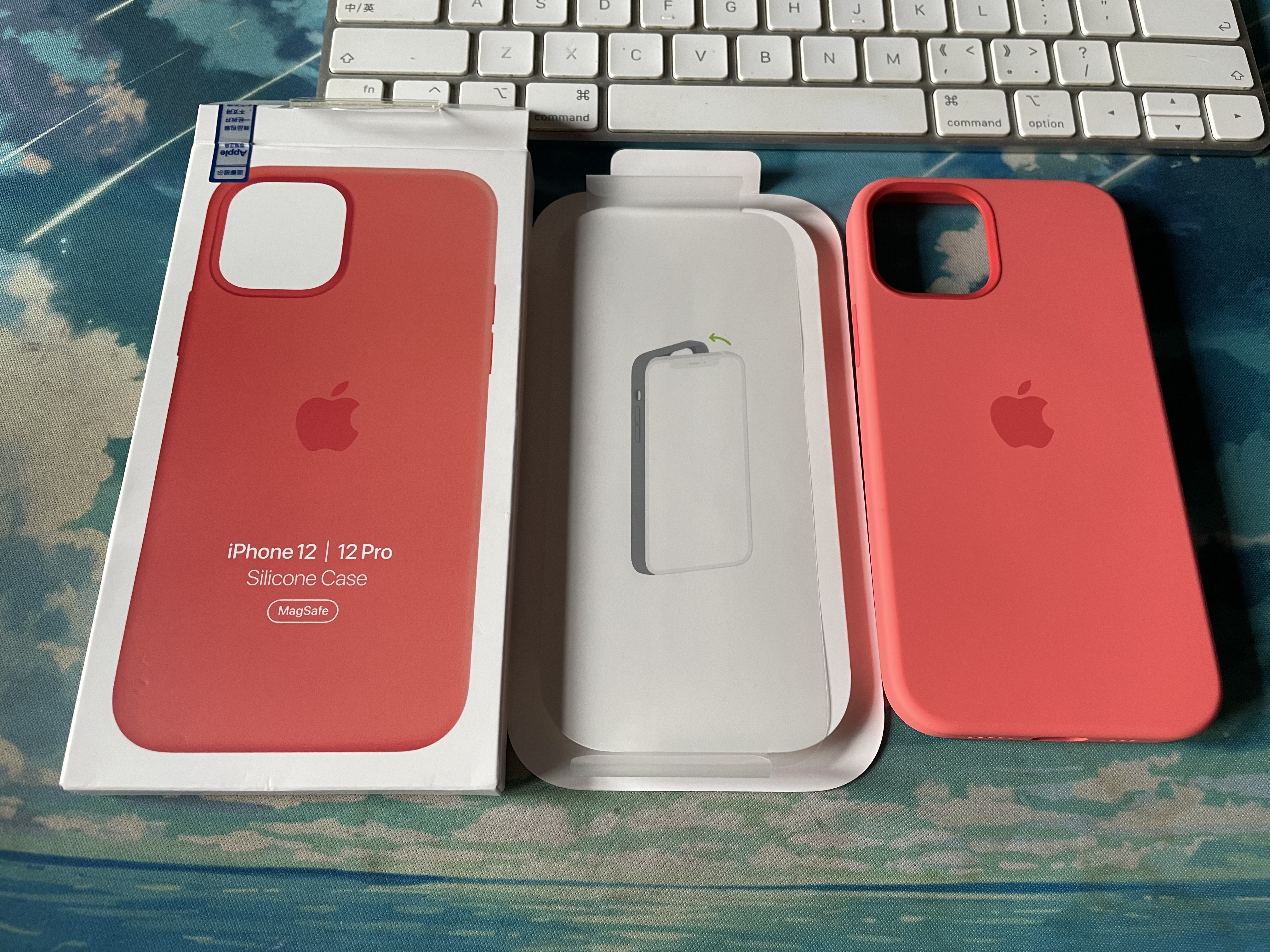 【正品原裝】iPhone12/12Pro手機殼MagSafe磁吸原裝保護殼蘋果12保護套手機外殼 粉橘色 曬單實拍圖