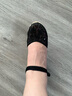 娟的絹 夏季圓頭坡跟女士涼鞋網(wǎng)紗鏤空高跟布鞋防滑牛筋底包頭休閑涼鞋 黑色 39 曬單實(shí)拍圖
