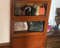 （savannah furniture） 美式組合書柜置物架防塵玻璃門落地整 三層80*38*125cm 曬單實拍圖