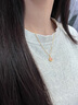 中國(guó)黃金（CHINA GOLD）一貝子黃金項(xiàng)鏈女足金結(jié)婚吊墜七夕情人節(jié)禮物送女友老婆生日實(shí)用 足金粉色貝殼小吊墜+贈(zèng)S925鏈 曬單實(shí)拍圖