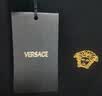 范思哲（VERSACE）VERSACE logo刺繡圓領套頭短袖 T恤 男款 黑色【現貨清倉】 黑色 M 110-130斤 曬單實拍圖
