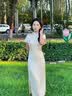 初蟬衣事新中式醋酸改良旗袍女2026夏新款修身國風刺繡緞面氣質提花連衣裙 粉黛云 S （現貨） 曬單實拍圖