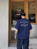 BINLIKE短袖t恤男士日系夏季新款寬松趣味沖浪印花tee打底純棉重磅打底衫 曬單實拍圖
