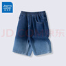 真維斯童裝兒童牛仔褲2025新款夏季男童寬松休閑短褲男孩漸變時(shí)髦夏裝休閑褲 【牛仔】牛仔藍/J純色 160 曬單實(shí)拍圖