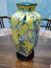 伯莎丹頓（BERTHA DENTON） 景德鎮(zhèn)陶瓷器仿古琺瑯彩花瓶插花擺件新中式家居客廳玄關裝飾品 仿乾隆【黃色四方瓶】大號+旋轉底座 曬單實拍圖