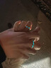 中國黃金（CHINA GOLD）勿忘我情侶銀戒指男女款對戒一對表白七夕情人節(jié)禮物送女朋友老婆 【京速達】勿忘我情侶對戒 曬單實拍圖