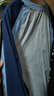 森馬（Semir）長袖T恤男春季撞色拼接速干上衣2026小寬松V領情侶裝109126101204 曬單實拍圖