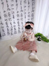 龍喜年女嬰兒漢服公主裙一周歲女寶寶禮服新中式國風抓周宴衣服連衣裙夏 淺棕色葉子發(fā)帶套裝 團鳳紋 80 推薦身高75-85cm 體重18-23斤 曬單實拍圖