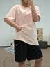 斯凱奇（Skechers）短袖女款夏季棉質(zhì)透氣T恤媽媽裝寬松大碼透氣半袖運(yùn)動(dòng)上衣 -01L4裸粉色【純棉透氣】 M /170 （男女同款，女生建議拍小一碼） 曬單實(shí)拍圖