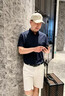 杉杉官方純棉polo衫短袖男款翻領2026新款夏季中年爸爸男士t恤上衣服 黑寶藍 L (175/92A) 曬單實拍圖