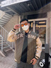 羅蒙潮流撞色棒球服男運(yùn)動(dòng)春秋大碼上衣男士加大加厚夾克棉衣外套 綠色 XL 曬單實(shí)拍圖