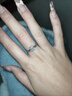 DR幸運四葉草戒指女輕奢感男士結求婚莫桑石鉆戒pt950鉑金婚戒 四葉草戒指/鉆戒/白色品牌禮盒 曬單實拍圖