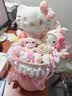 AWHAHelloKitty花束庫(kù)洛米公仔玩偶花束生日禮物送女朋友閨蜜 KT貓粉色中號(hào) 送手提袋+燈帶 曬單實(shí)拍圖