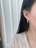 古婷章若楠同款銀色圈圈耳環女新款爆款高級感耳釘2026巨好看素圈耳飾 銀色圈圈-章若楠同款 曬單實拍圖