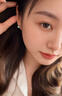 老鳳祥2026新款海藍寶純銀耳釘女生款輕奢耳環生日七夕情人節禮物送女友 【京東八倉發貨】*當/次日達-國風月瀾耳飾品 曬單實拍圖
