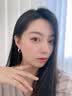 古婷章若楠同款銀色圈圈耳環女新款爆款高級感耳釘2026巨好看素圈耳飾 銀色圈圈-章若楠同款 曬單實拍圖
