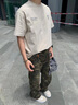 7家優(yōu)品美式復(fù)古休閑褲男褲夏季迷彩褲子夏季男高街潮牌百搭工裝直筒長(zhǎng)褲 CXPF-A065迷彩 XL 曬單實(shí)拍圖