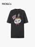 MO&Co.【姆明聯名】T恤2026夏新品套色炒雪花斑駁做舊棉質MBF2TEE047 礦灰色 M /165 曬單實拍圖