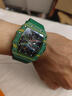 飛克（FEIKE）碳纖維高端手表男士全自動(dòng)機械表鏤空防水潮流運動(dòng)高奢生日禮物男 深邃綠 曬單實(shí)拍圖
