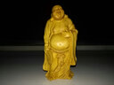 黃楊木雕居家雕刻工藝禮品客廳小擺件笑佛茶寵木質(zhì)汽車(chē)飾品彌勒佛 曬單實(shí)拍圖