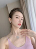 BRBK925純銀莫桑鉆石太陽花項鏈滿鉆吊墜銀鎖骨鏈520情人節(jié)送女友禮物 一克拉莫桑鉆滿鉆太陽花純銀項鏈+珠寶時尚禮盒 曬單實拍圖