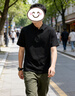 羅蒙2026夏季新款短袖polo衫體恤男士半袖t翻領(lǐng)純棉寬松男士休閑上衣 黑色 XL 【建議130-145斤】 曬單實拍圖