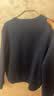 ELAND衣戀毛針織衫女復古圓領刺繡單排扣開衫新款 藏青色(59)Navy M /165 曬單實拍圖