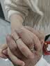 MZMZ情侶鉑金戒指男pt950白金對戒結訂婚素圈情人節(jié)生日禮物送女友 本地倉當/次日達-輕貴幸運四葉草情侶戒指 曬單實拍圖