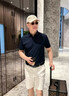 杉杉官方純棉polo衫短袖男款翻領2026新款夏季中年爸爸男士t恤上衣服 黑寶藍 L (175/92A) 曬單實拍圖