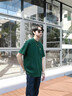 馬克華菲2026夏季新款潮牌男士短袖T恤純棉寬松休閑潮流印花男生上衣體恤 墨綠色 【純棉舒適】 L 【115-130斤】 曬單實拍圖