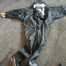 紅詩雨全身加厚連體下水褲皮叉挖藕服摸抓魚雨褲捕魚男防水褲子衣服雨衣 黑色全身袖口85絲 40 曬單實(shí)拍圖