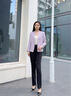 贏(yíng)智尚紫色西裝職業(yè)裝女士套裝春秋新款大女主氣場(chǎng)氣質(zhì)大方得體兩件套 香芋紫色西裝 M 曬單實(shí)拍圖