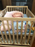 百思乐福 双胞胎婴儿床拼接大床边床实木无漆宝宝b摇床双人新生儿童床静音 双胞胎床＋方形蚊帐＋棕垫 实拍图